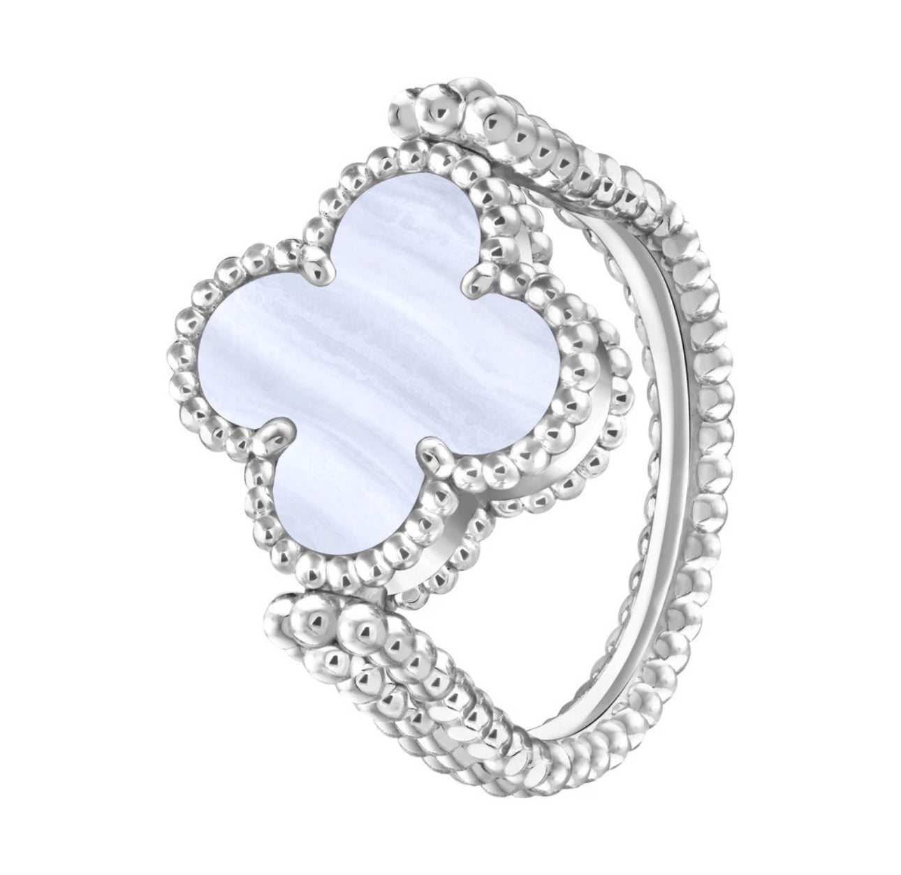 [Clover Jewelry]CLOVER RIVERSIBLE PURPLE CHALCEDONY RING