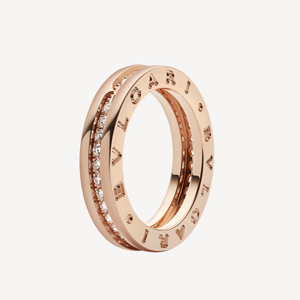 [Clover Jewelry]ZERO 1 ONE-BAND PAVED DIAMONDS AM SPIRALRING