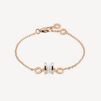 [Clover Jewelry]ZERO 1 ARMBAND AUS SOFT ROSÉGOLD UND WEISSER KERAMIK