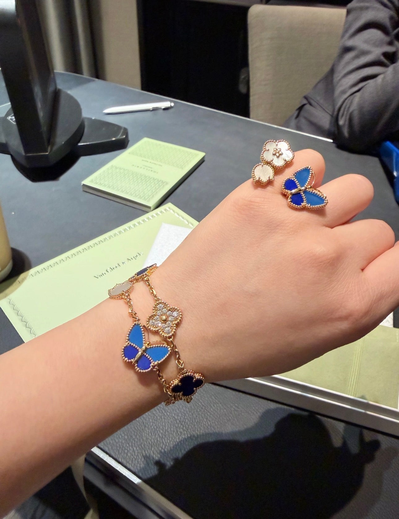 [Clover Jewelry]LUCKY 3 MOTIF GOLD RING