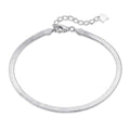 [Clover Jewelry]フラットスネークボーンチェーンブレードネックレス