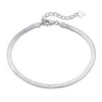 [Clover Jewelry]フラットスネークボーンチェーンブレードネックレス