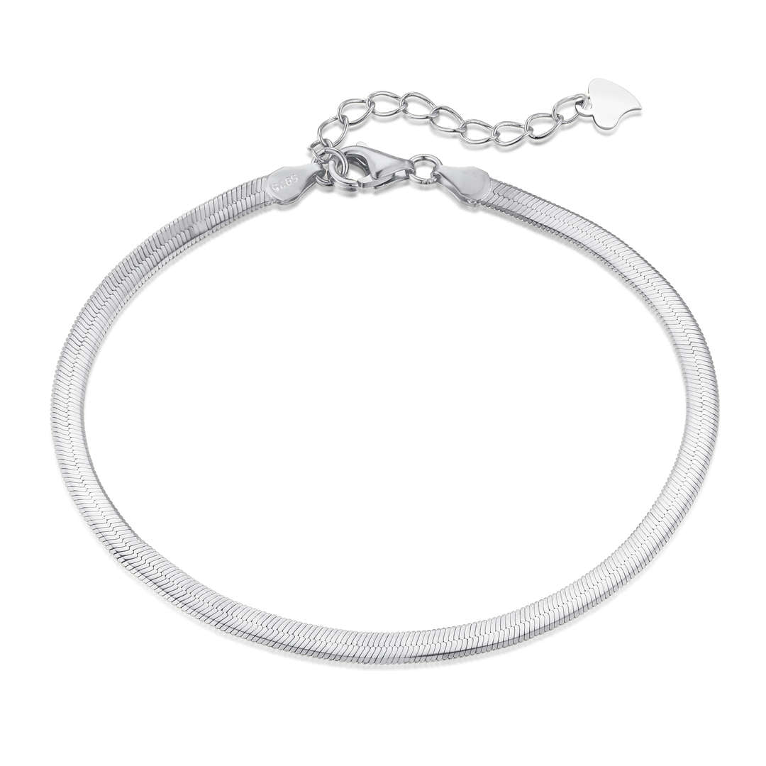 [Clover Jewelry]フラットスネークボーンチェーンブレードネックレス