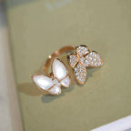 [Clover Jewelry]TWIN BUTTERFLY DIAMOND MOP RING
