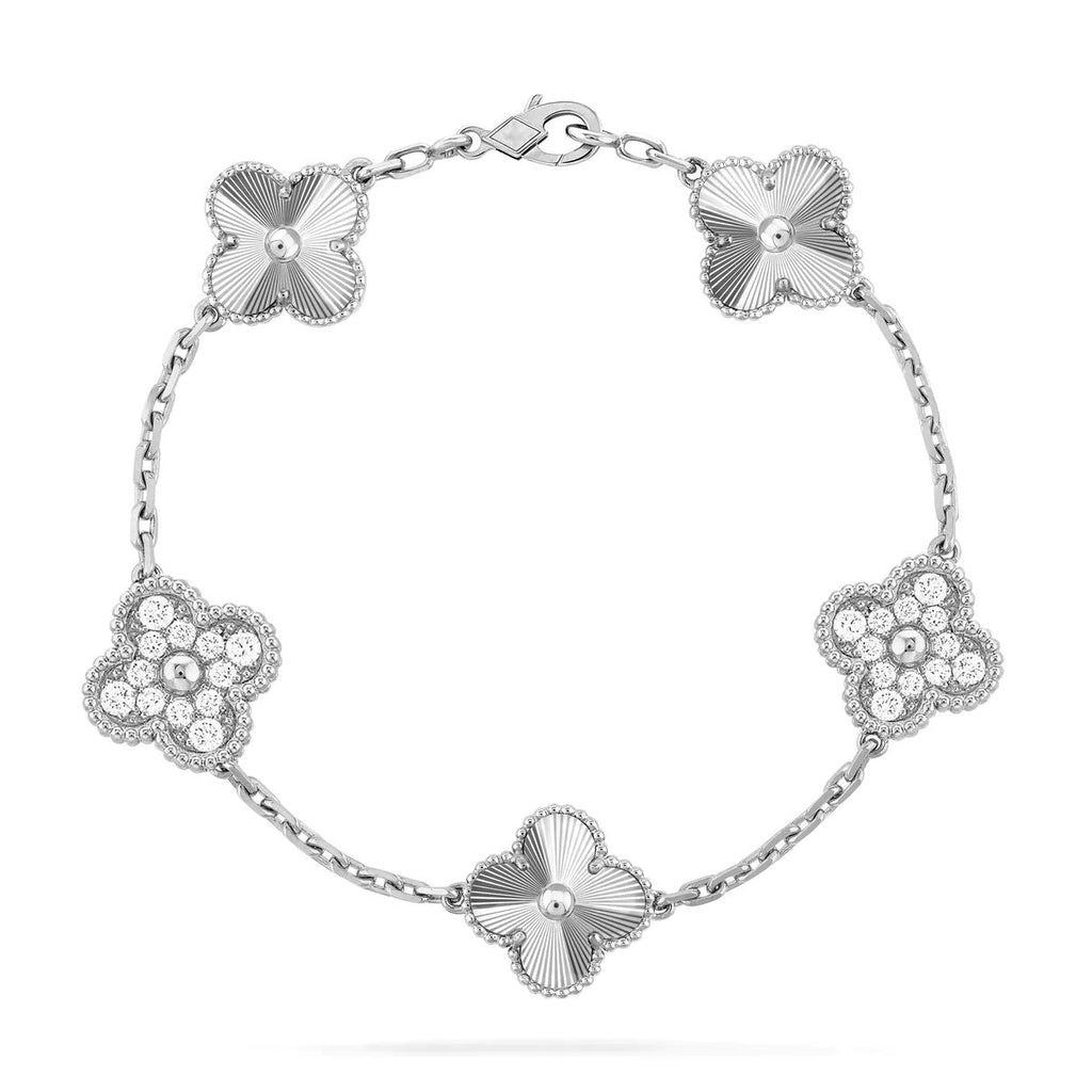 [Clover Jewelry]CLOVER 5 MOTIVE SILBER DIAMANT ARMBAND