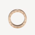 [Clover Jewelry]ZERO 1 TWO-BAND SCHLEIFEN UND SCHWARZER KERAMIK ROSÉGOLD RING