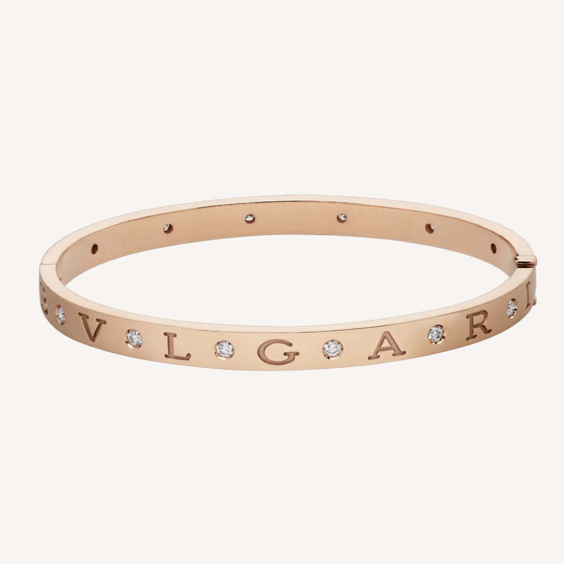 [Clover Jewelry]ZERO 1 PINK GOLD 12 DIAMONDS BRACELET