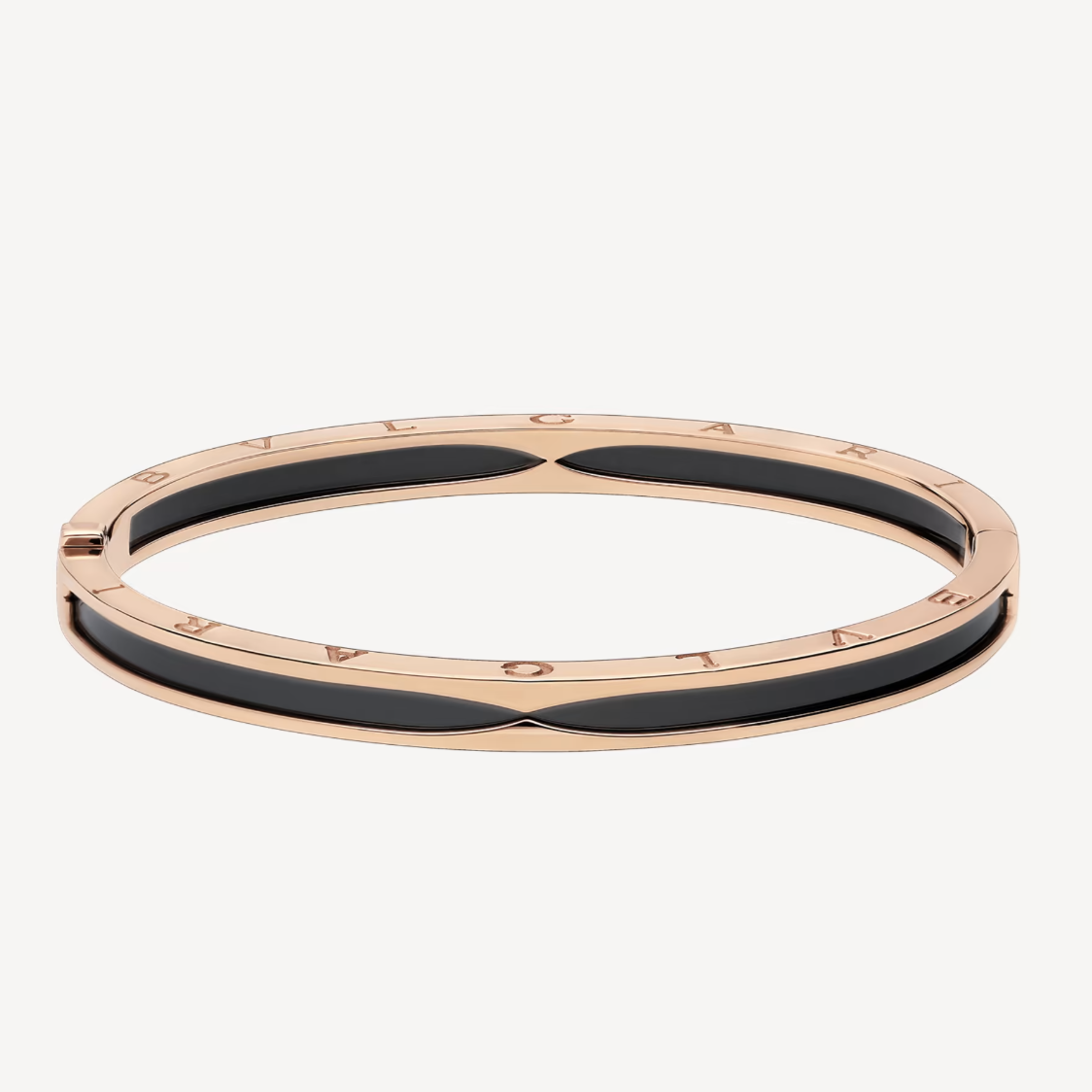 [Clover Jewelry]ZERO 1 PINK GOLD WITH BLACK CERAMIC BRACELET
