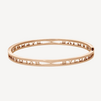 [Clover Jewelry]ZERO 1 SPIRAL LOGO PINK GOLD BRACELET