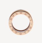 [Clover Jewelry]ZERO 1 ツーバンド マットブラックセラミック ピンクゴールド リング