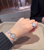 [Clover Jewelry]CLOVER RIVERSIBLE PURPLE CHALCEDONY RING