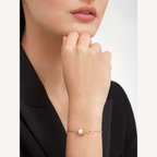 [Clover Jewelry]ZERO 1 ARMBAND AUS SOFT ROSÉGOLD UND WEISSER KERAMIK