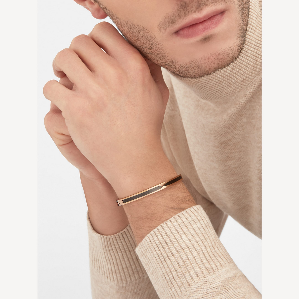 [Clover Jewelry]ZERO 1 ピンクゴールド ブラックセラミック ブレスレット