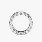 [Clover Jewelry]ZERO 1 WITH PAVED DIAMONDS ON THE SPIRAL RING