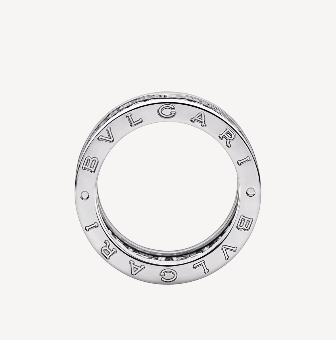 [Clover Jewelry]ZERO 1 WITH PAVED DIAMONDS ON THE SPIRAL RING