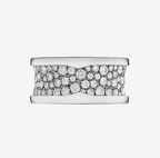 [Clover Jewelry]ZERO 1 WITH PAVED DIAMONDS ON THE SPIRAL RING