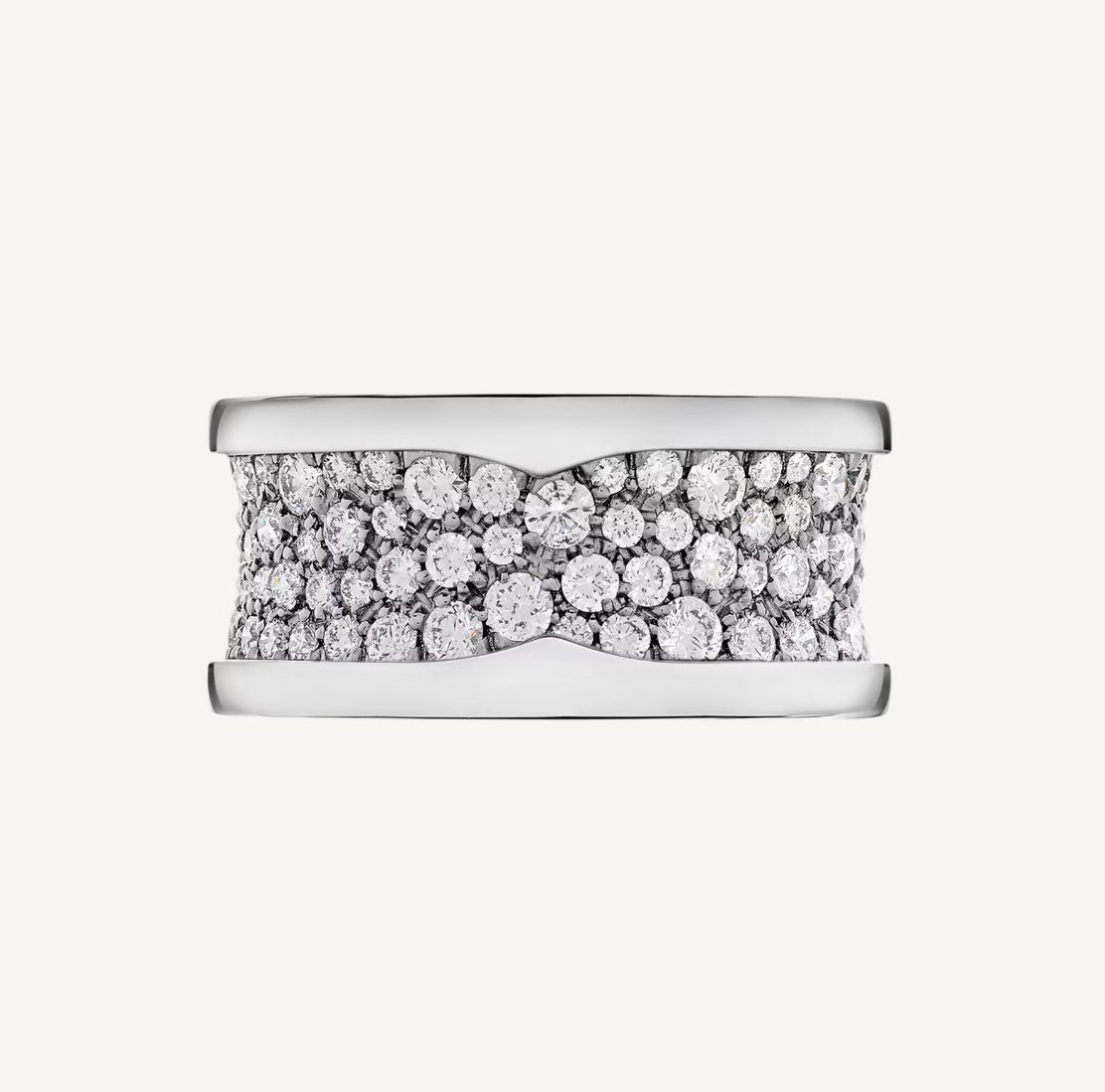 [Clover Jewelry]ZERO 1 WITH PAVED DIAMONDS ON THE SPIRAL RING