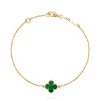 [Clover Jewelry]CLOVER BRACELET MALACHITE 1 MOTIF