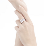 [Clover Jewelry]ZERO 1 WITH PAVED DIAMONDS ON THE SPIRAL RING