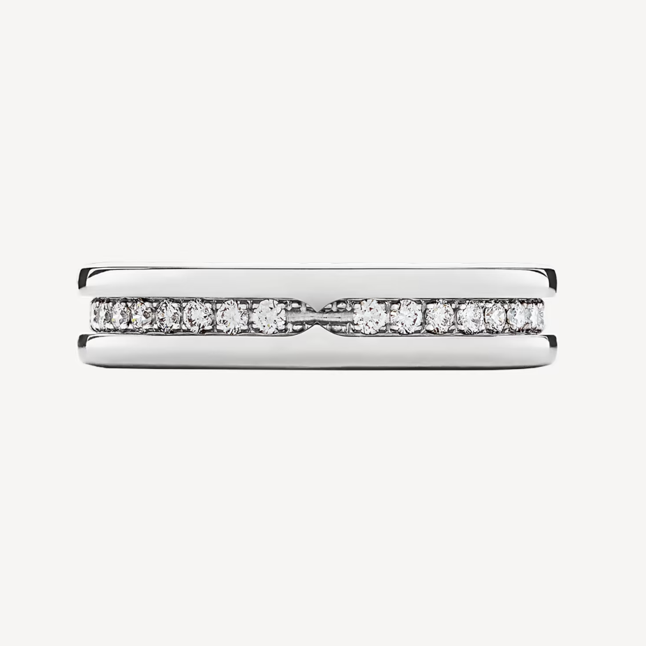 [Clover Jewelry]ZERO 1 ONE-BAND PAVED DIAMONDS AM SPIRALRING