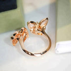 [Clover Jewelry]TWIN BUTTERFLY DIAMOND MOP RING