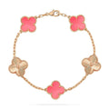 [Clover Jewelry]CLOVER BRACELET 5 MOTIF PINK AND PINK GOLD