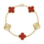 [Clover Jewelry]CLOVER  5 MOTIVE KARNEOL GOLD-ARMBAND