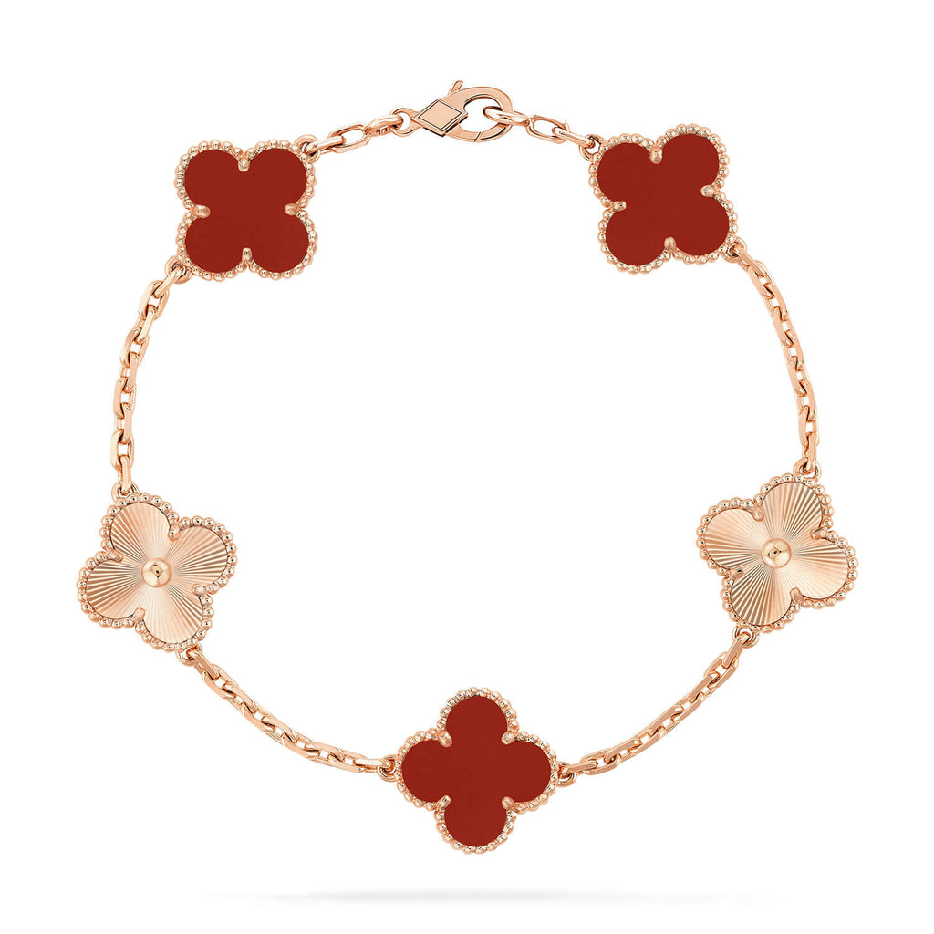 [Clover Jewelry]CLOVER  5 MOTIVE KARNEOL GOLD-ARMBAND