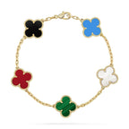 [Clover Jewelry]CLOVER 5 MOTIFS MULTICOLOR  BRACELET