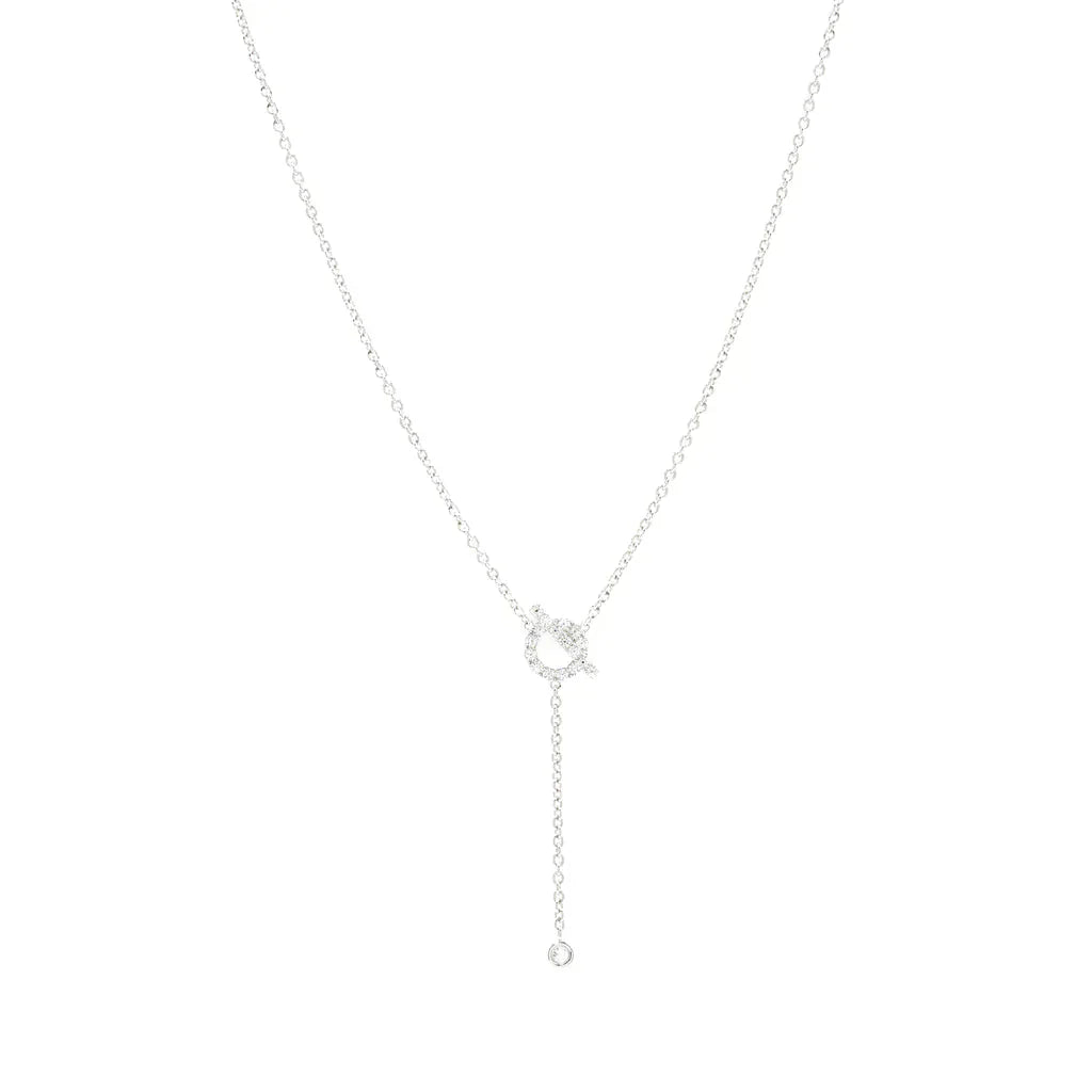 [Clover Jewelry]FINESSE SILVER DIAMOND NECKLACE