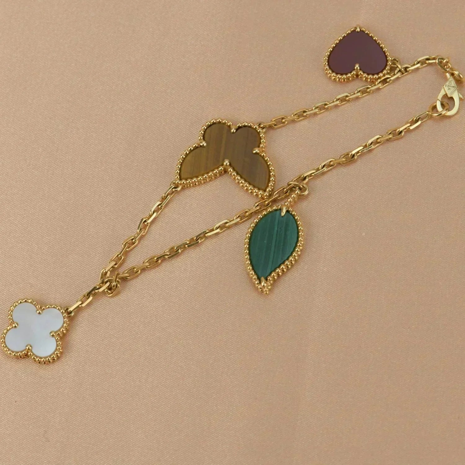 [Clover Jewelry]LUCKY SPRING 5 MOTIF GOLD BRACELET