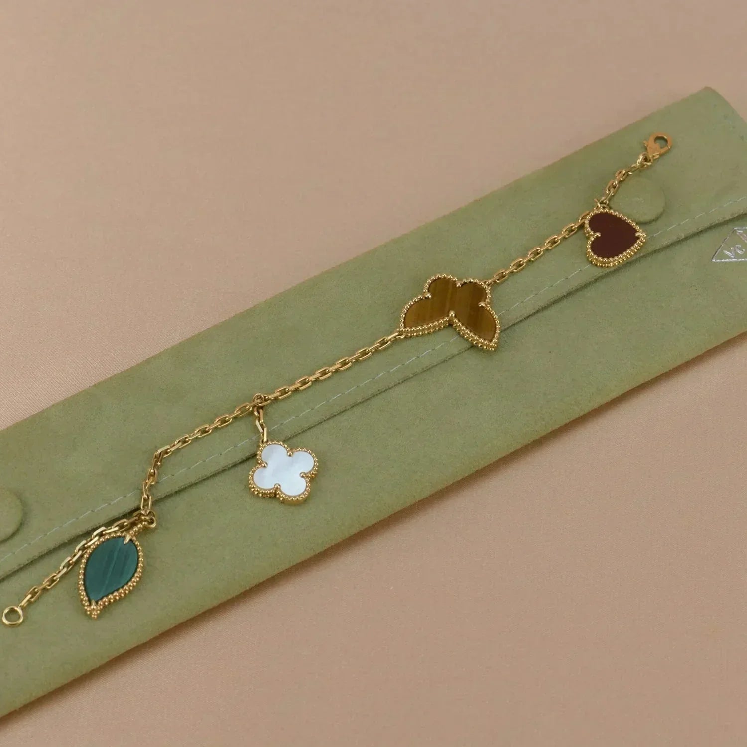 [Clover Jewelry]LUCKY SPRING 5 MOTIF GOLD BRACELET