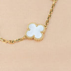 [Clover Jewelry]CLOVER  5 MOTIF WHITE MOP BRACELET