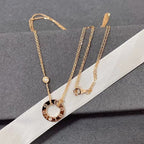 [Clover Jewelry]LOVE NECKLACE 16MM 2 DIAMONDS