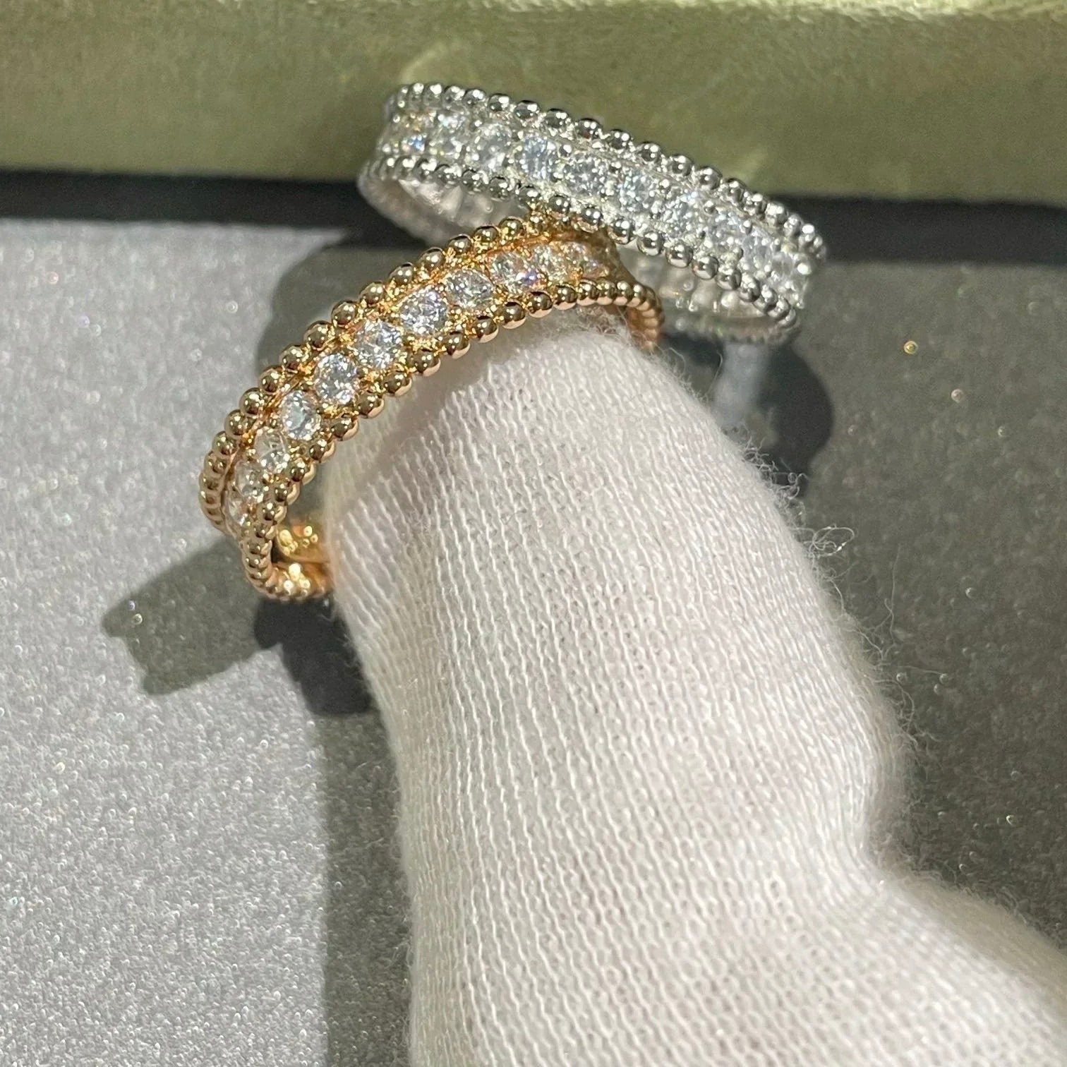 [Clover Jewelry]PERLEE DIAMOND ROSE GOLD RING