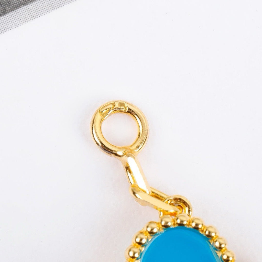 [Clover Jewelry]CLOVER 5 MOTIFS TURQUOISE BRACELET