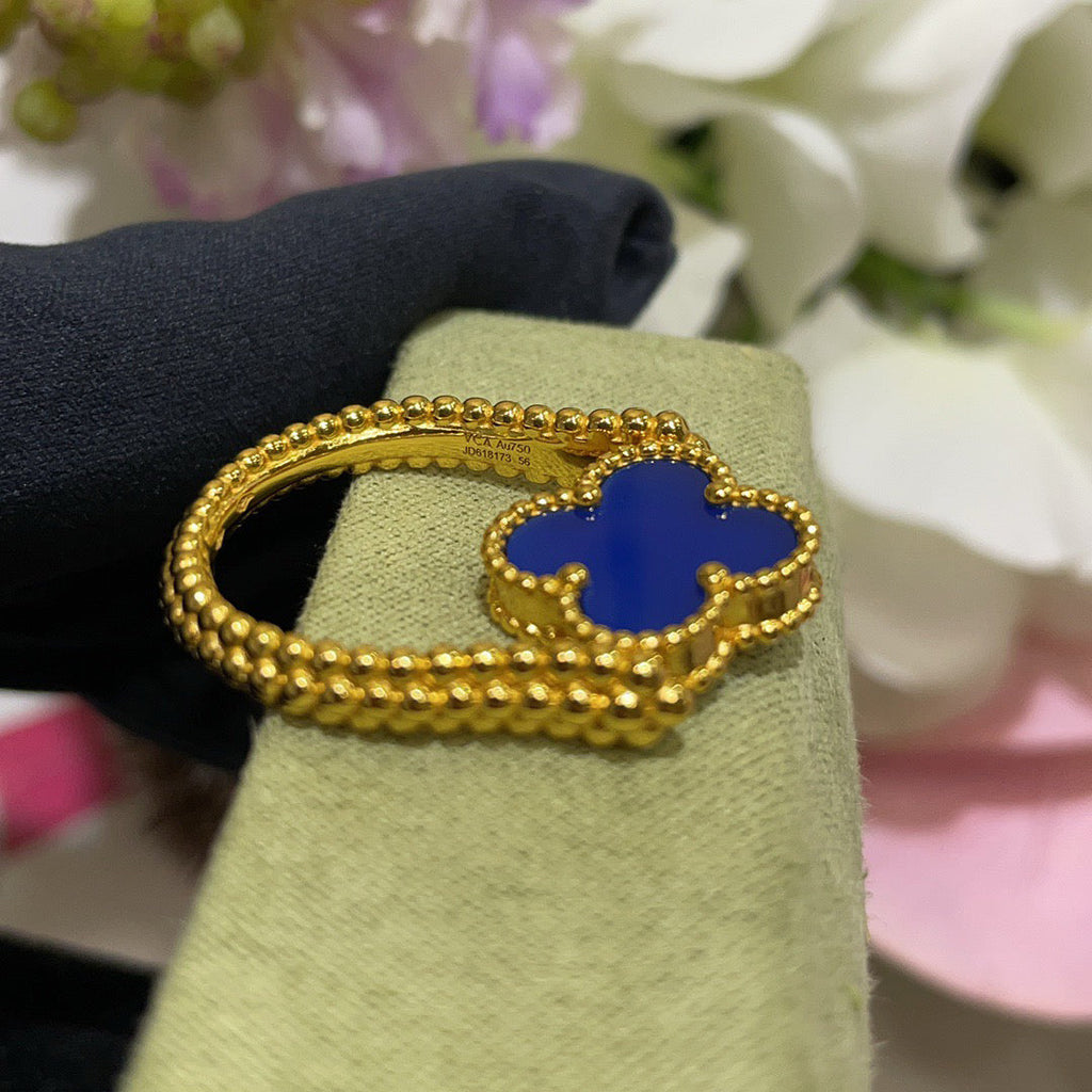 [Clover Jewelry]CLOVER RIVERSIBLE BLUE AGATE RING