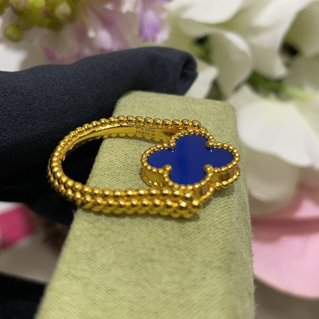 [Clover Jewelry]CLOVER RIVERSIBLE BLUE AGATE RING