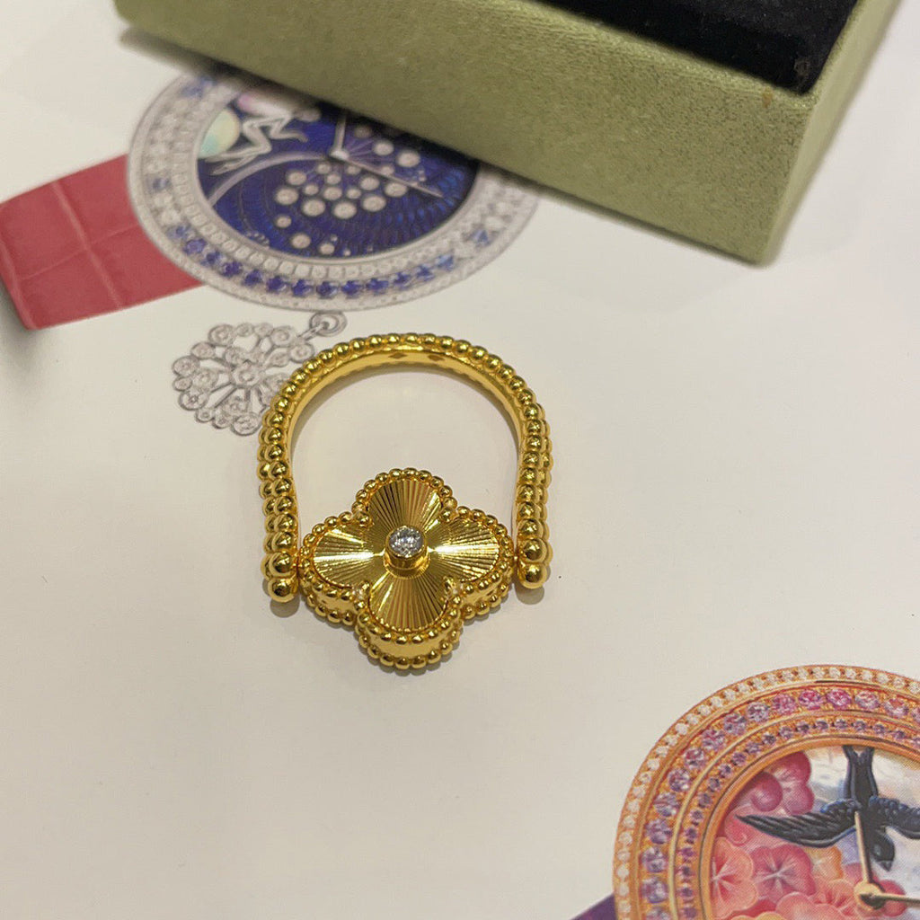 [Clover Jewelry]CLOVER RIVERSIBLE BLUE AGATE RING
