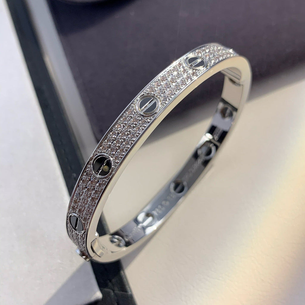 [Clover Jewelry]LOVE BRACELET 6.1MM DIAMOND-PAVED CERAMIC