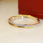 [Clover Jewelry]TRINITY DREIFARBIGES GOLD DREI-RING-ARMBAND