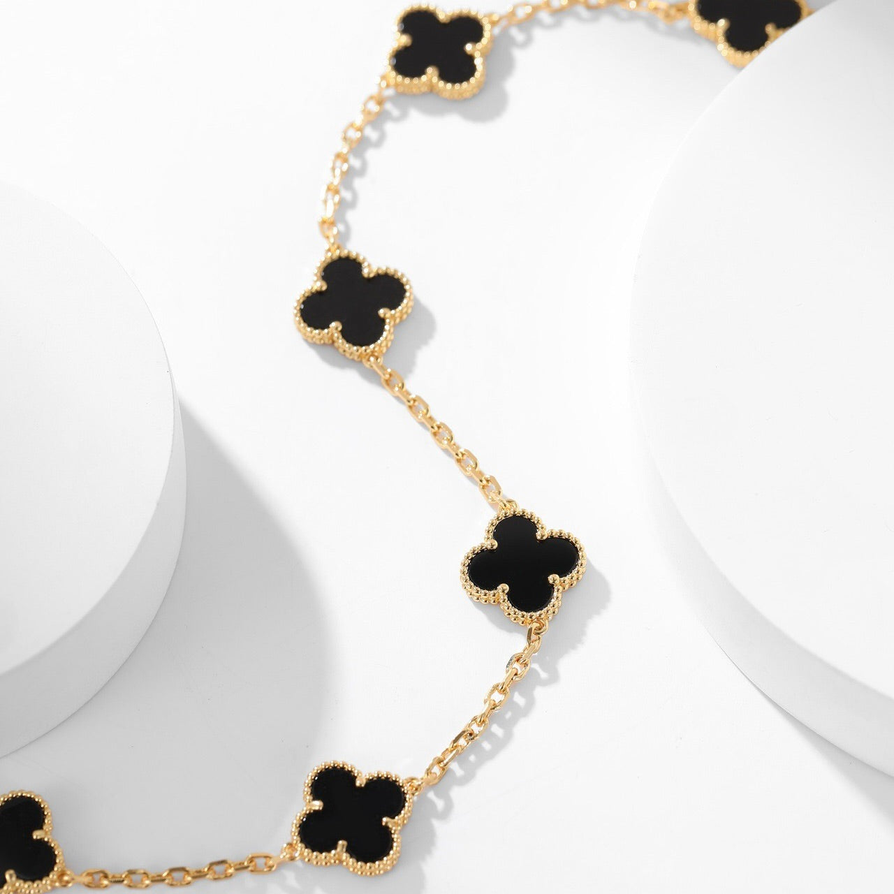 [Clover Jewelry]CLOVERS THE 10-MOTIFS ONYX NECKLACE