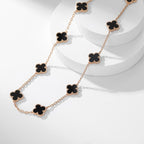 [Clover Jewelry]CLOVERS THE 10-MOTIFS ONYX NECKLACE