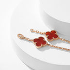 [Clover Jewelry]CLOVERS THE  10-MOTIFS CARNELIAN NECKLACE