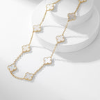 [Clover Jewelry]CLOVERS THE 10-MOTIFS WHITE MOTHER OF PEARL NECKLACE