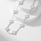 [Clover Jewelry]CLOVERS THE 10-MOTIFS WHITE MOTHER OF PEARL NECKLACE