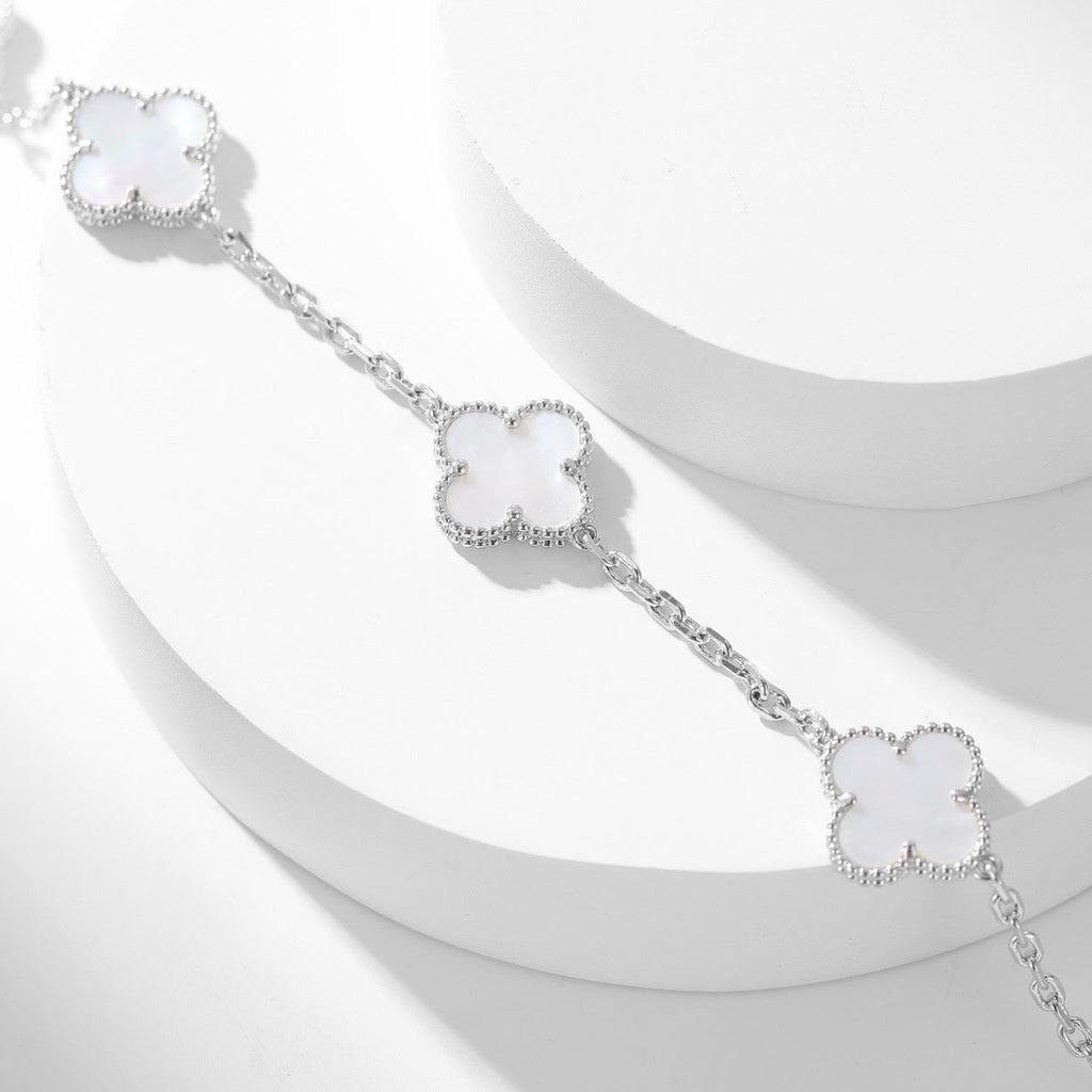 [Clover Jewelry]CLOVERS THE 10-MOTIFS WHITE MOTHER OF PEARL NECKLACE