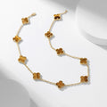 [Clover Jewelry]CLOVERS THE 10-MOTIFS TIGER EYE NECKLACE