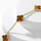 [Clover Jewelry]CLOVERS THE 10-MOTIFS TIGER EYE NECKLACE