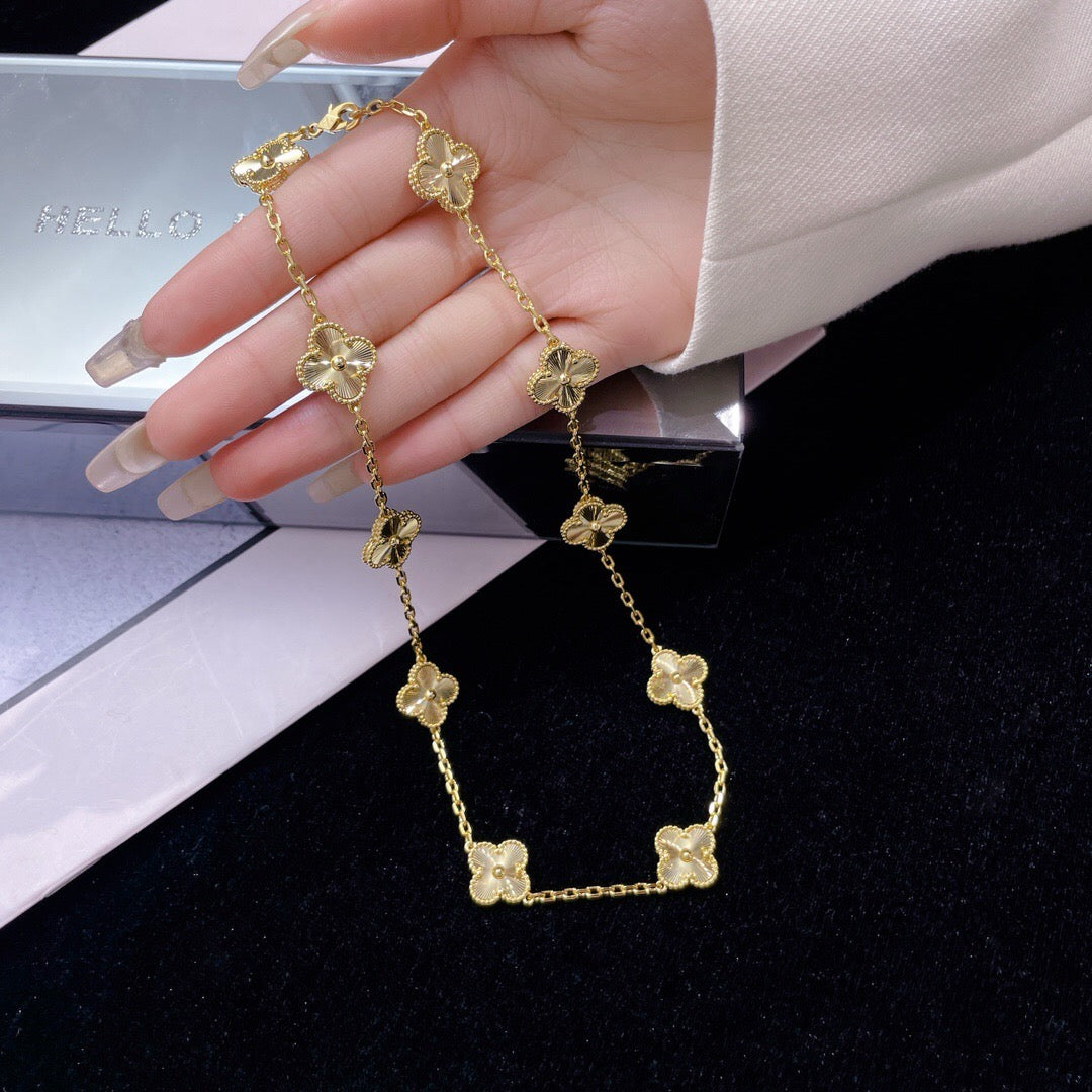 [Clover Jewelry]CLOVERS THE 10-MOTIFS LASER NECKLACE